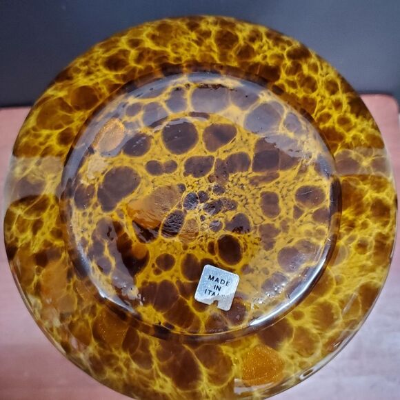 AZZURRA VETRERIA ARTISTICA Metallic Copper Spot Glass Vase - Picture 5 of 9